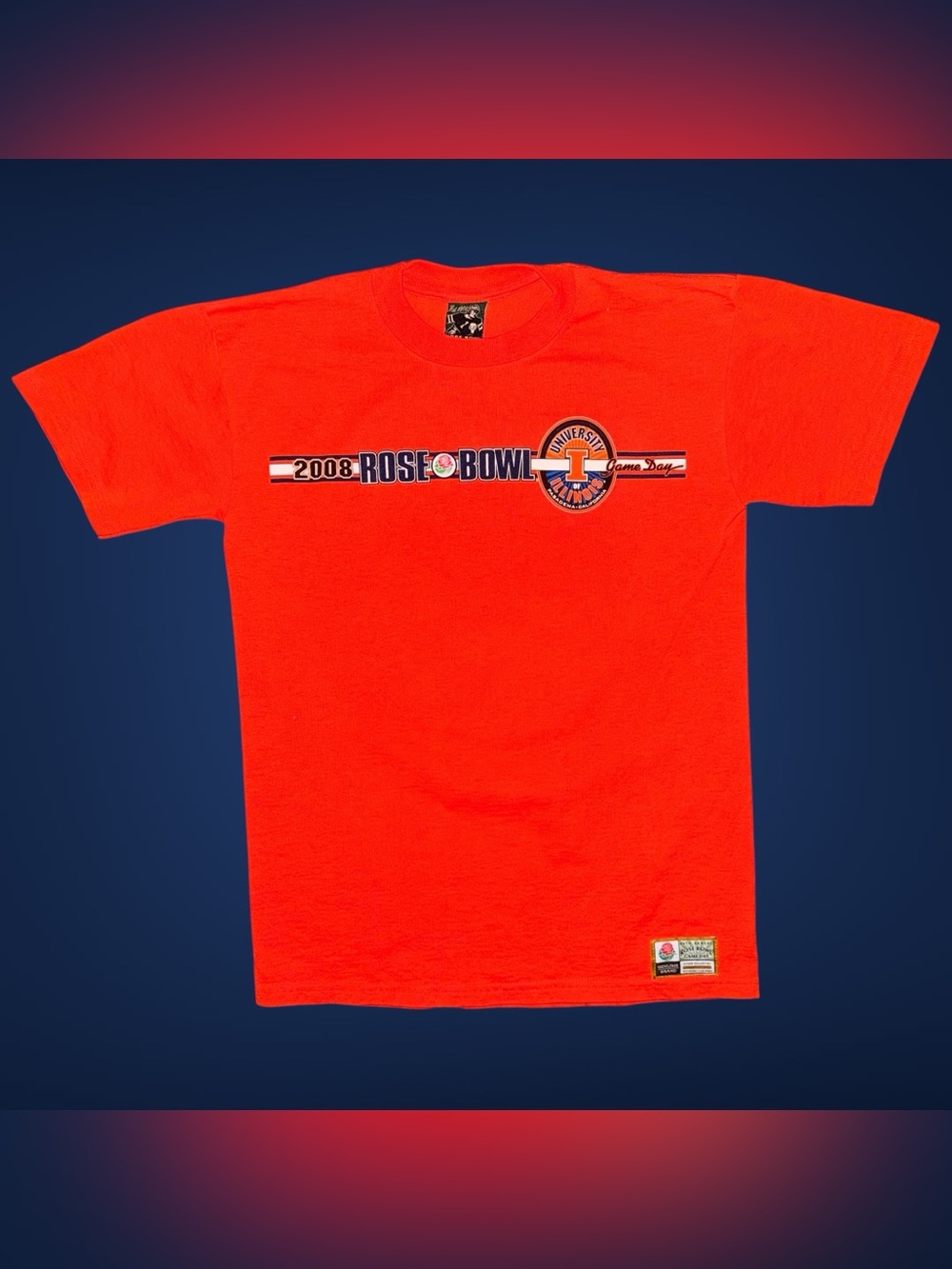 2008 Illinois Fighting Illini 94th Rose Bowl Game Day Graphic T-Shirt Size Small